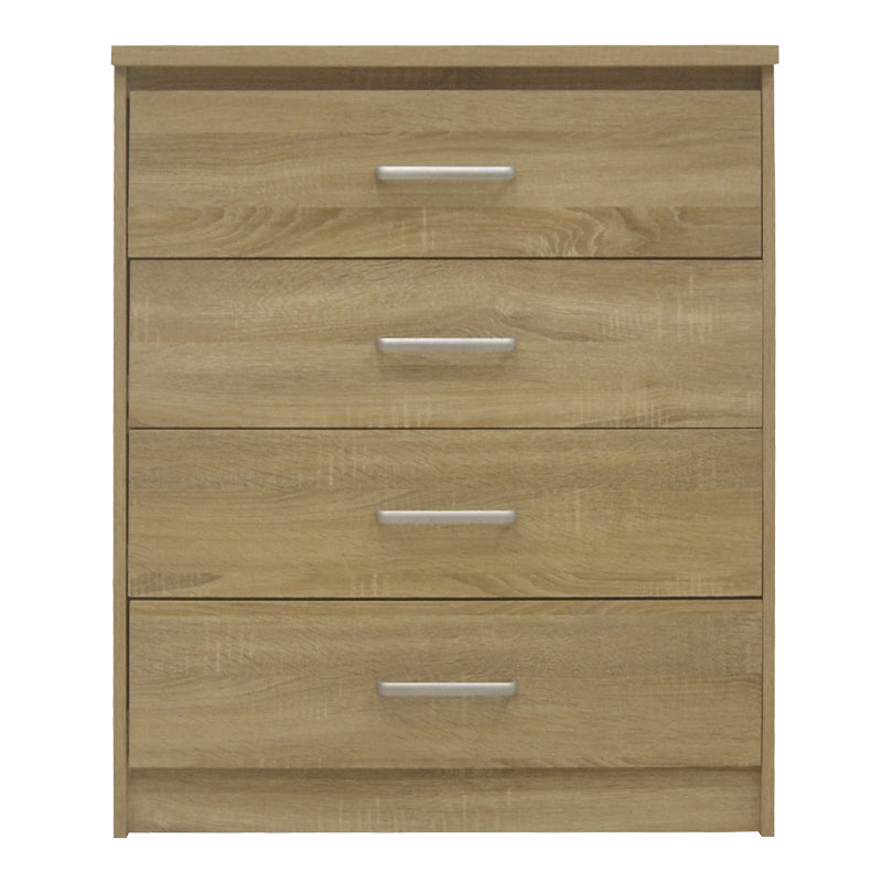 Скрин с 4 чекмеджета OLYMPUS цвят светъл дъб 80.5x40x95
