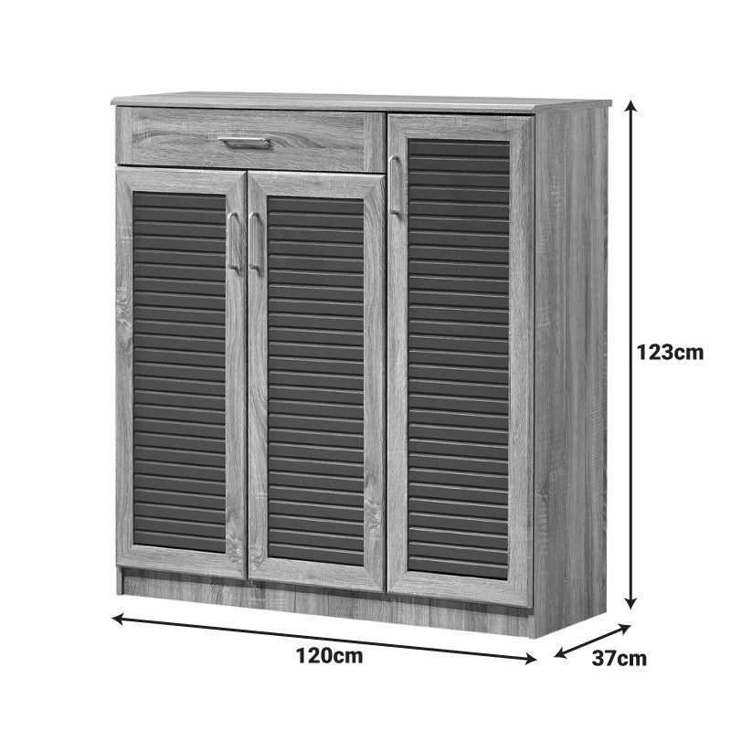 Шкаф за обувки SANTE 30 чифта в цвят сонома-тъмносив 120x37x123см