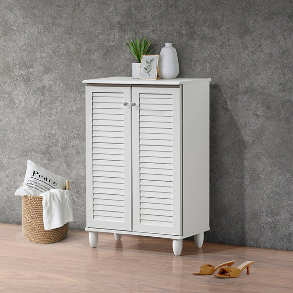 Шкаф за обувки SANTO 10 чифта в бял цвят 60x34.5x91.5см