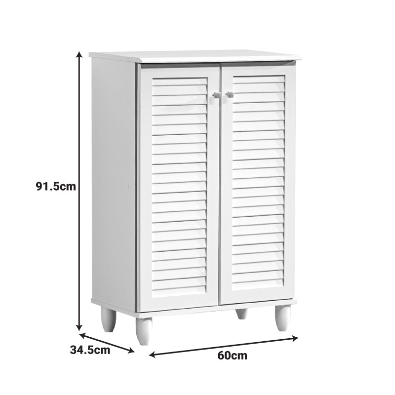 Шкаф за обувки SANTO 10 чифта в бял цвят 60x34.5x91.5см