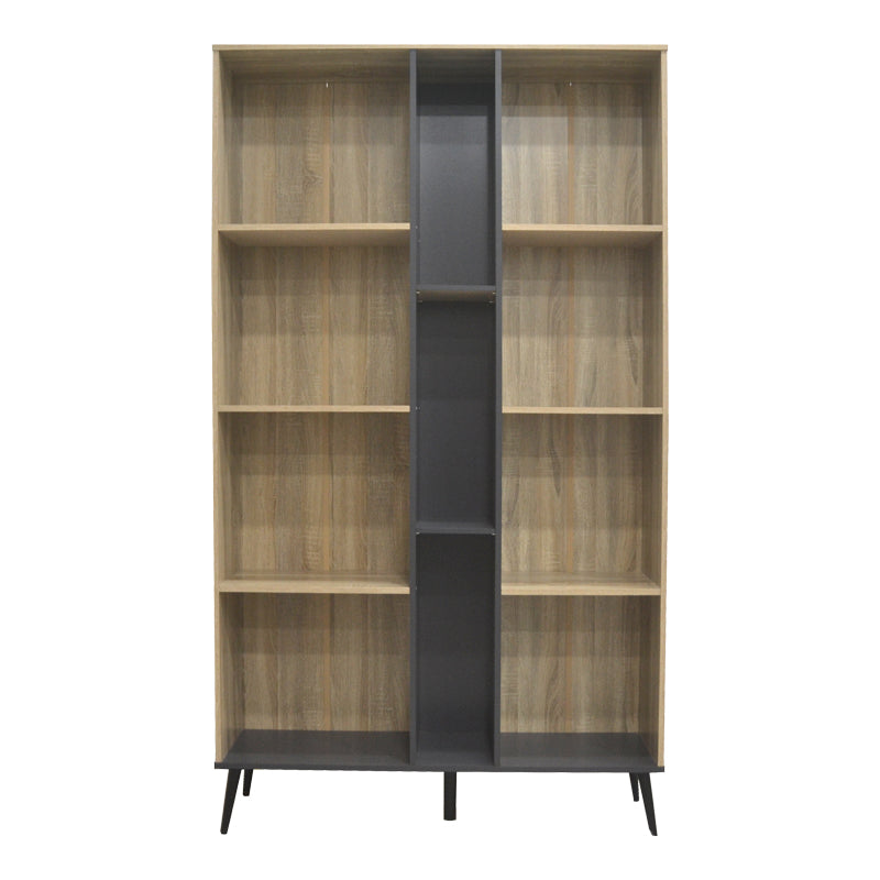 Библиотека ZEZAN в цвят сонома -тъмносив 114x30x200.5см