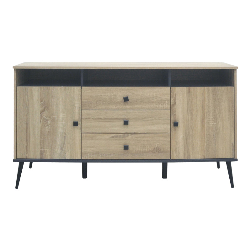 Бюфет ZEZAN в цвят sonoma-тъмносив 140.5x41.5x80см