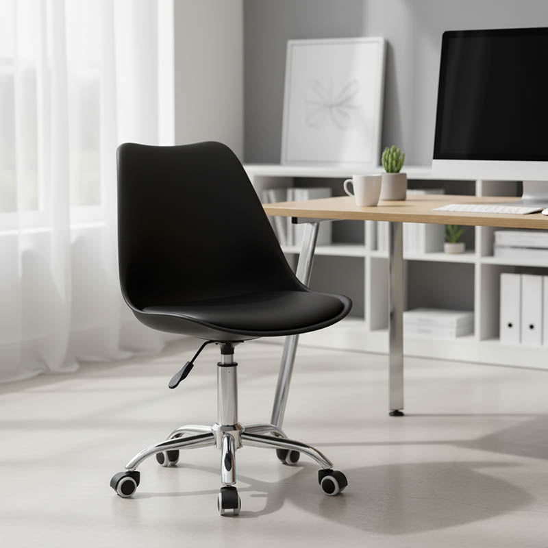 Офис стол Gaston II PP-PU в черен цвят