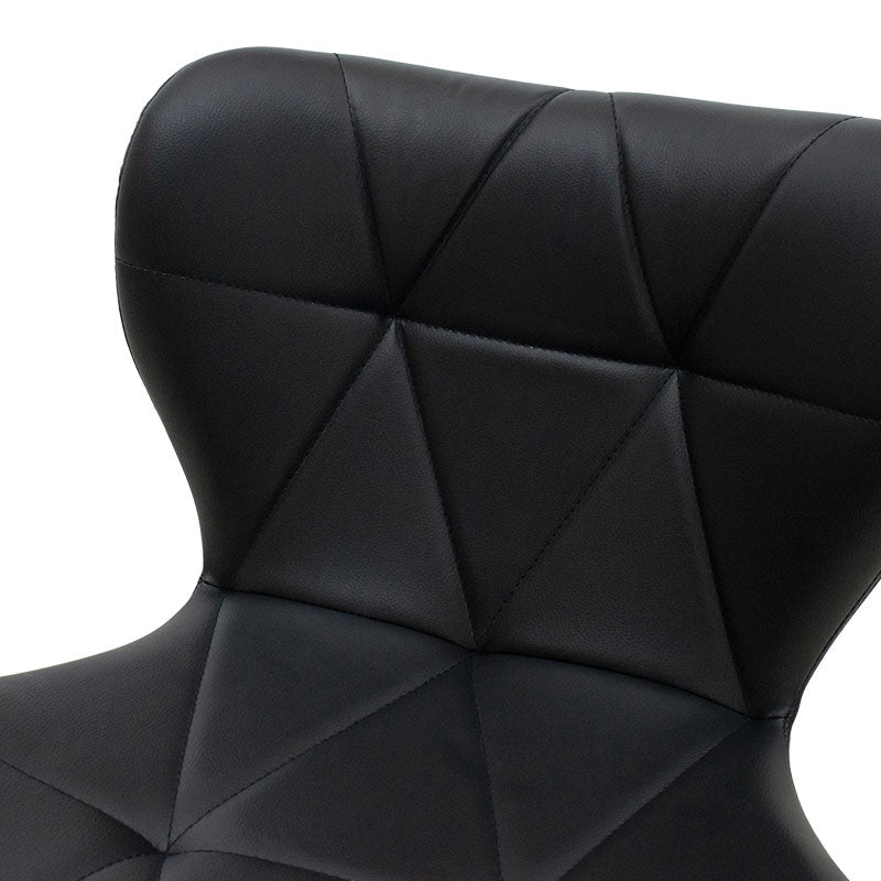 Бар стол Coozy с регулируема височина черен матов метал с PU в черно