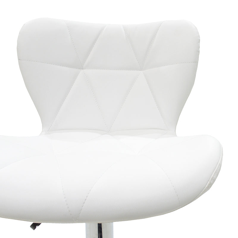 Бар стол Coozy pu в бял цвят хромирана рамка