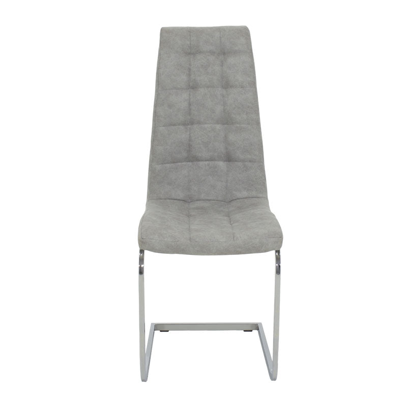 Стол DARREL   антично сив pu- крака хром 42x49x106cm