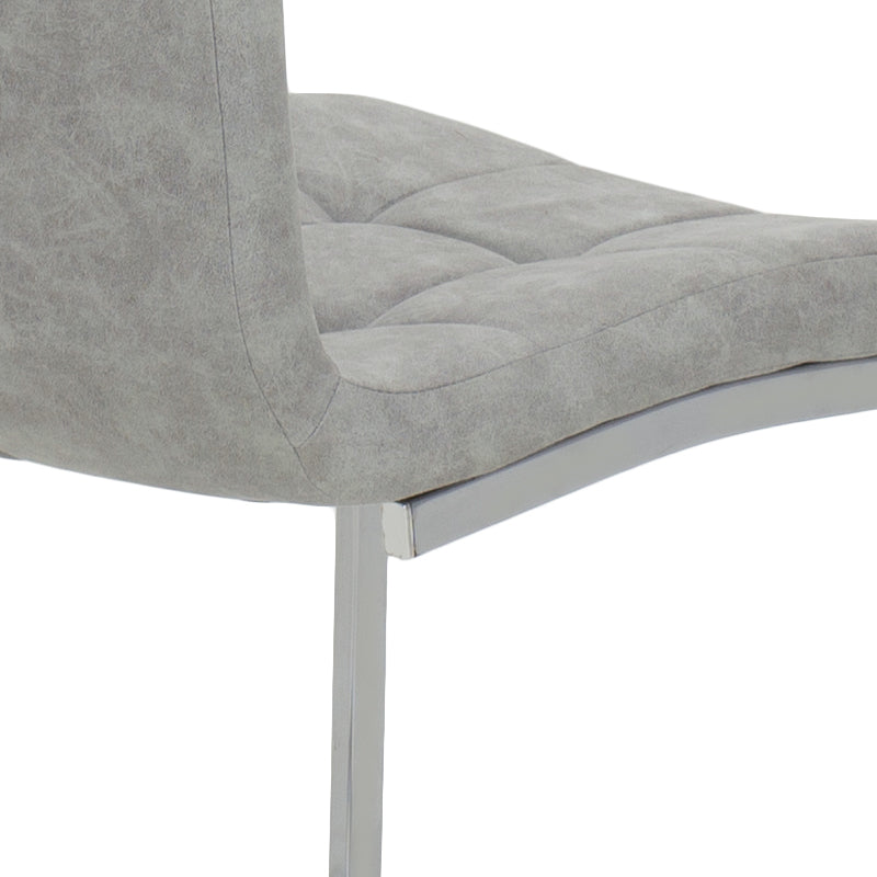 Стол Darrell  антично сив pu- крака хром 42x49x106cm