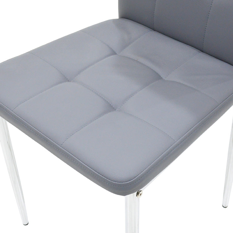 Стол Cube PU сиво-хромиран крак