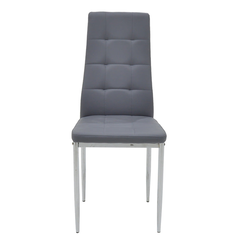 Стол Cube PU сиво-хромиран крак