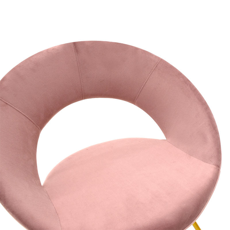 Стол Valentina метален златен с кадифе гнила ябълка