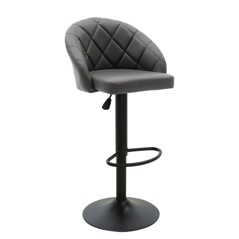 Бар стол BALINA с регулируема височина черен pu-black mtal 52x53x109cm