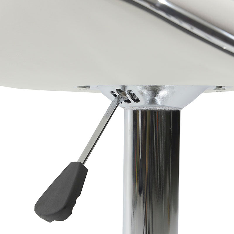 Бар стол Enzo сгъваем бял пу-хром метал 45x44x87см