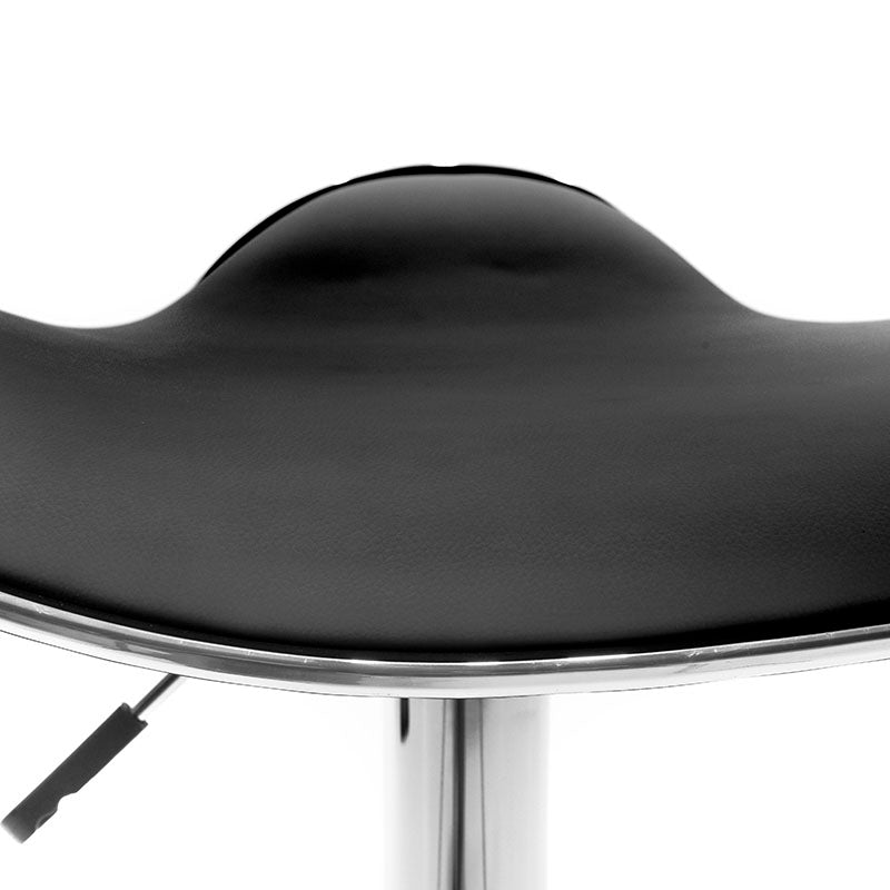 Бар стол Enzo сгъваем черен пу-метал хром 45x44x87см