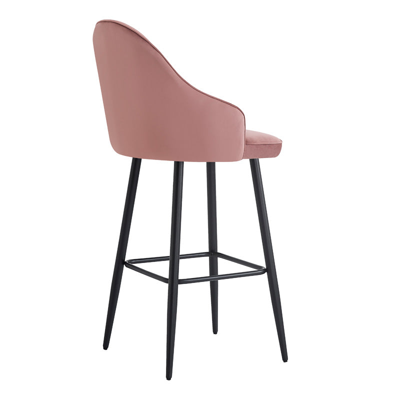 Бар стол Velva кадифе в цвят гнила ябълка 49x63x102см