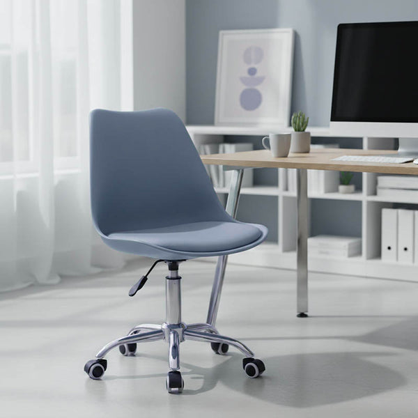 Офис стол VERONA   pp-pu в светло син цвят 48x57x80-93см