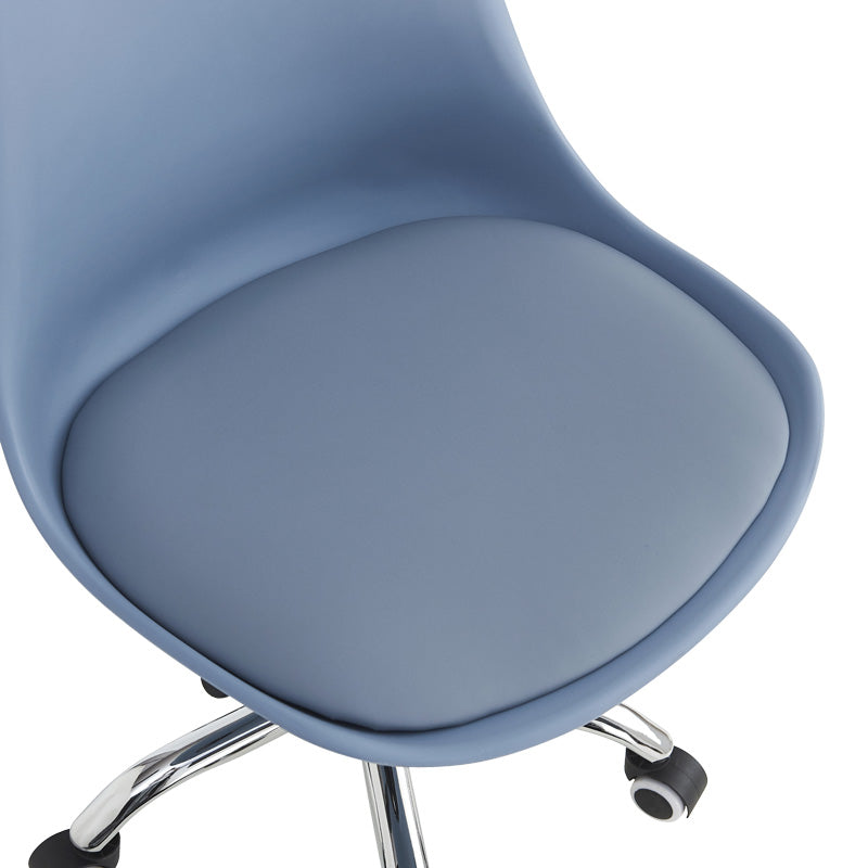 Офис стол Gaston pp-pu в светло син цвят 48x57x80-93см