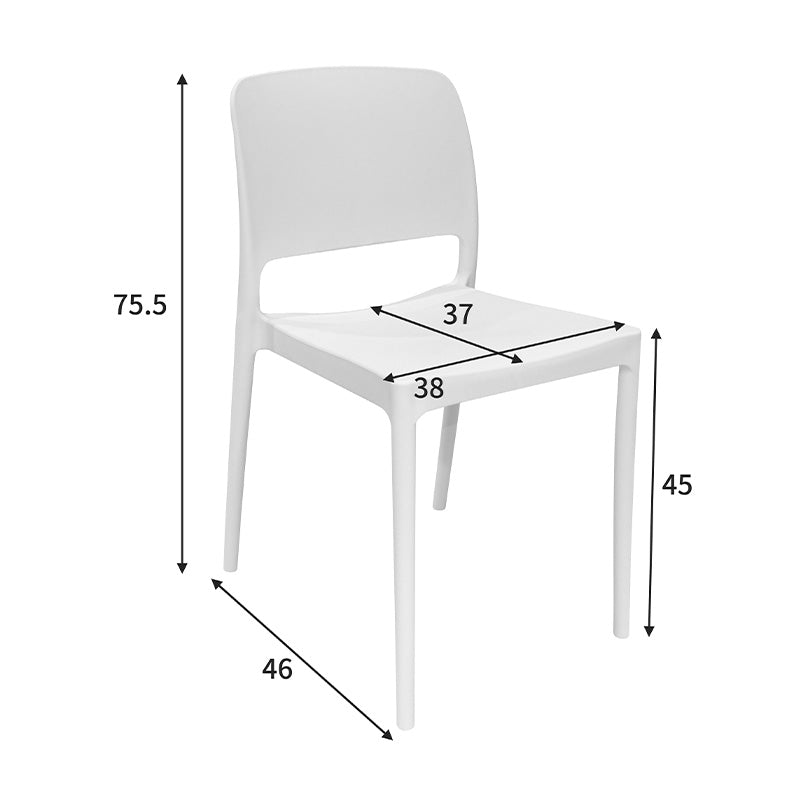 Стол Fenxy pp в бял цвят 38x42x77см