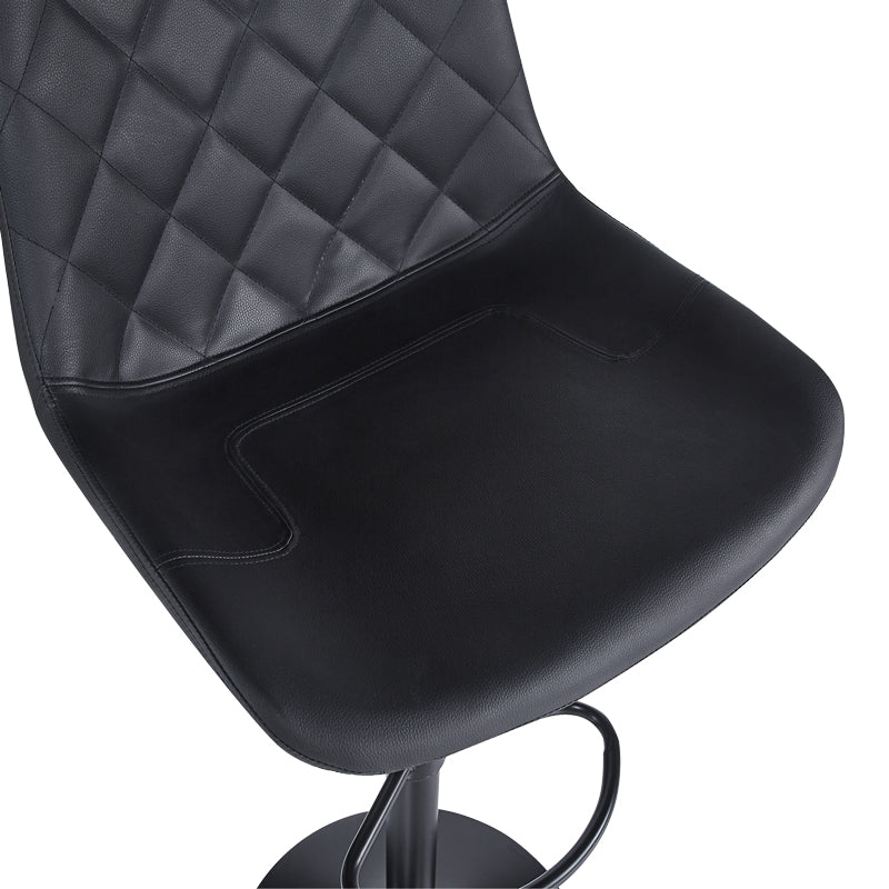 Бар стол Libra pu-metal в черен цвят 49x55x115см