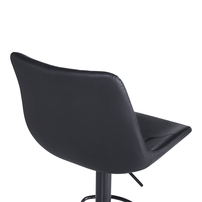 Бар стол Libra pu-metal в черен цвят 49x55x115см