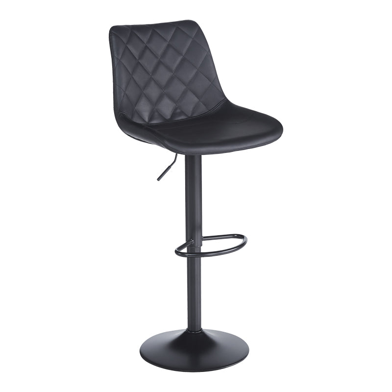 Бар стол Libra pu-metal в черен цвят 49x55x115см