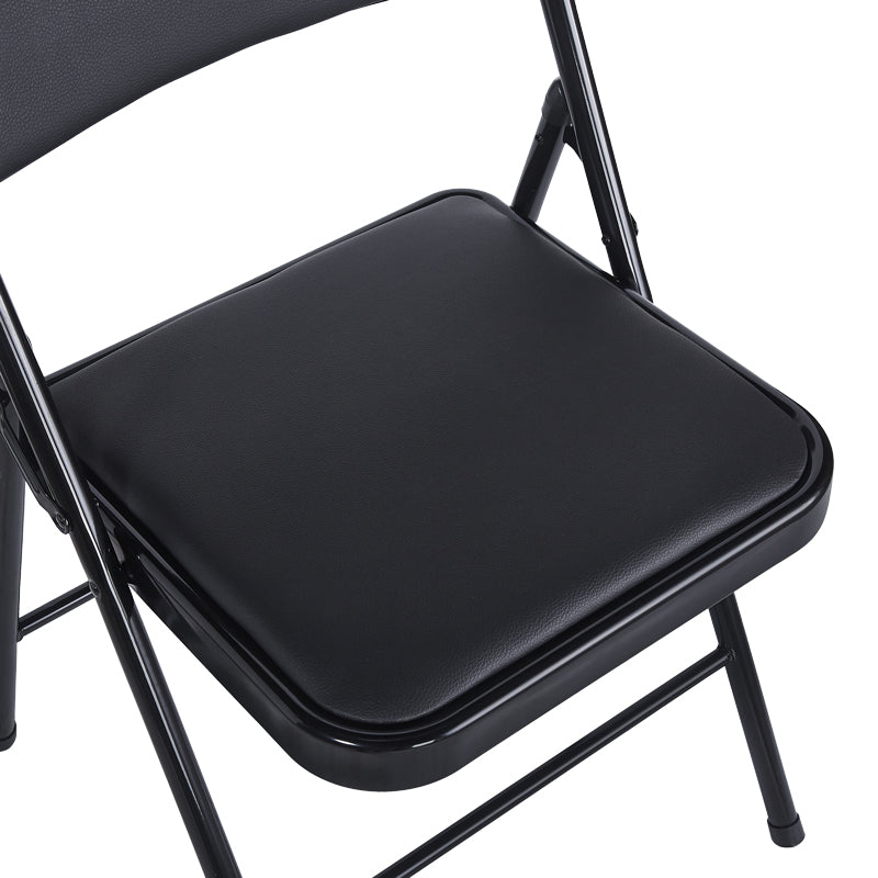 Сгъваем стол Niro pu-metal в черен цвят 46x46x79см