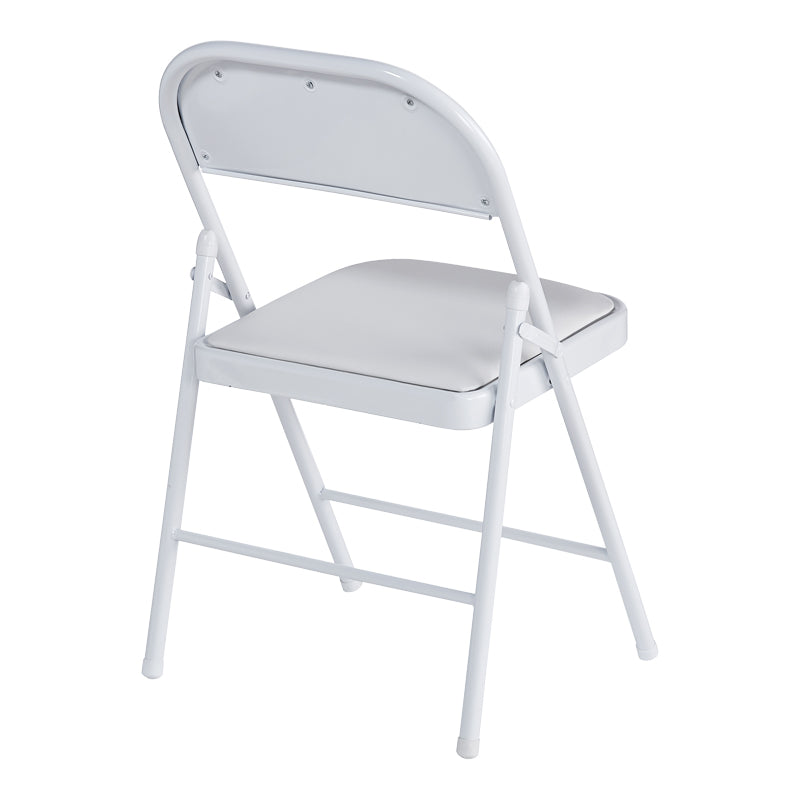 Сгъваем стол Niro pu-metal в бял цвят 46x46x79см