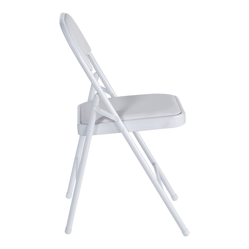 Сгъваем стол Niro pu-metal в бял цвят 46x46x79см