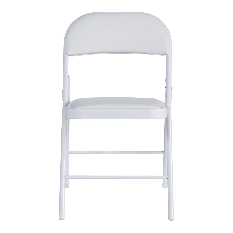 Сгъваем стол Niro pu-metal в бял цвят 46x46x79см