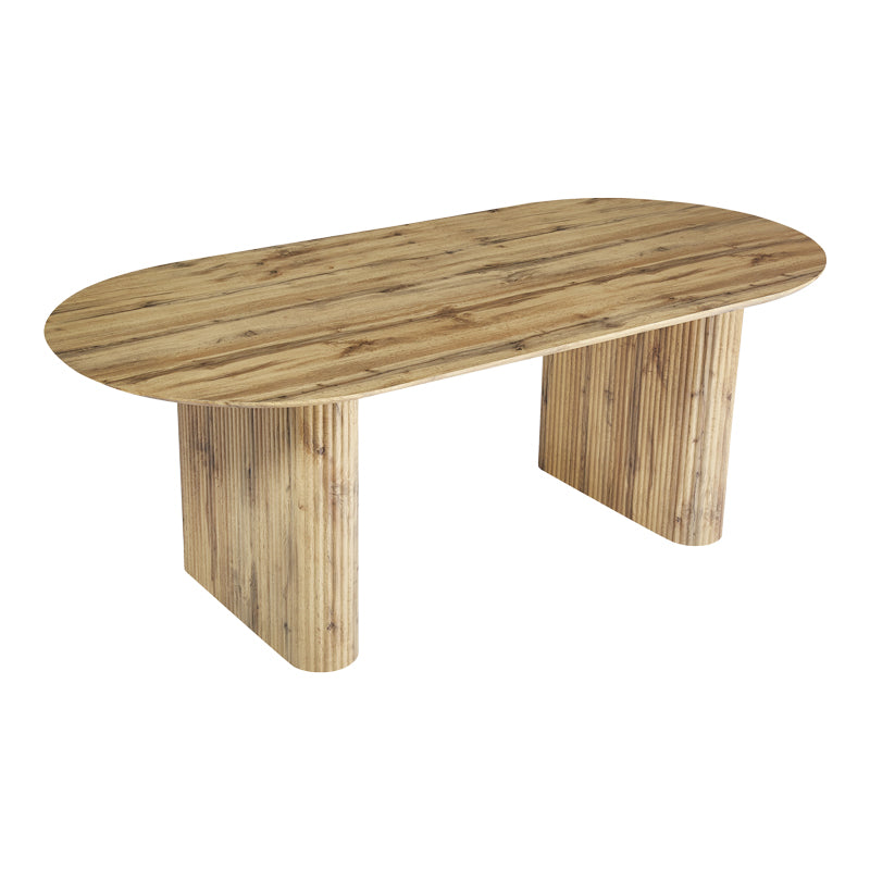 Трапезна маса NEMBOU  mdf в цвят дъб 210x100x76см