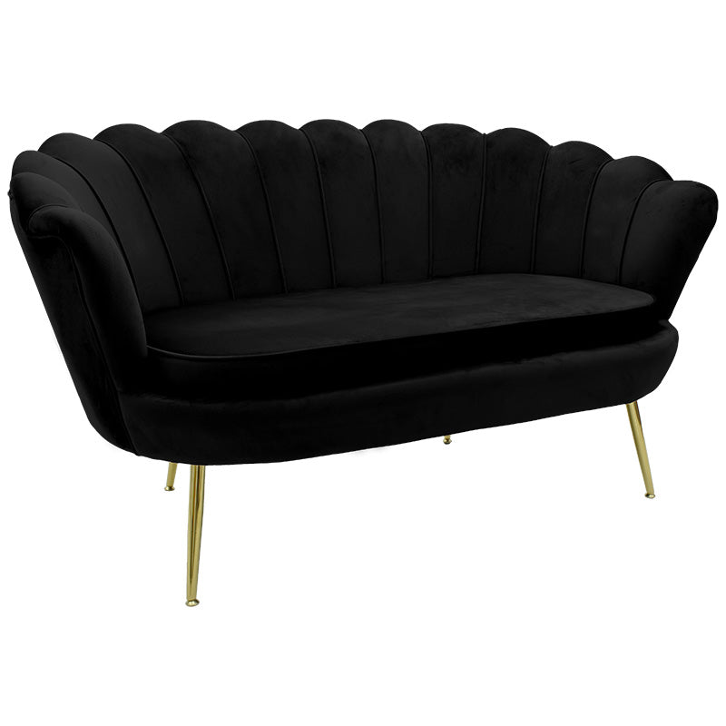 2-местен диван DAIMONvelvet black 134x70x77cm