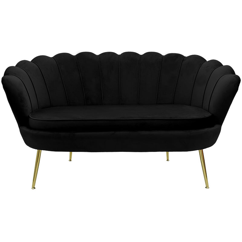 2-местен диван DAIMONvelvet black 134x70x77cm
