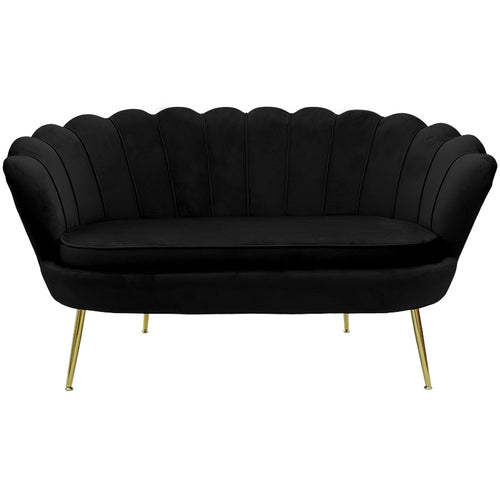 2-местен диван DAIMONvelvet black 134x70x77cm