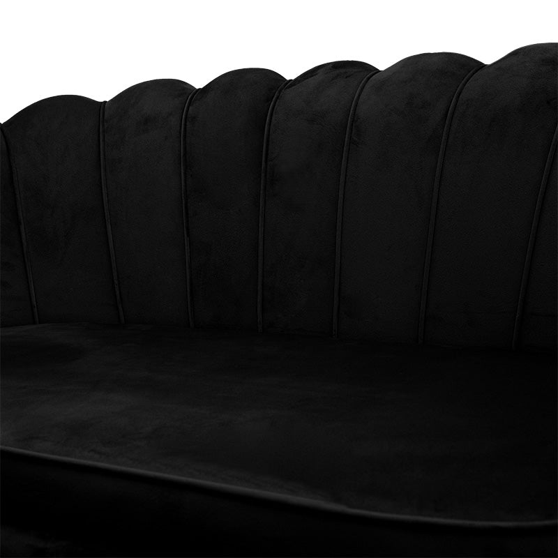 2-местен диван DAIMONvelvet black 134x70x77cm