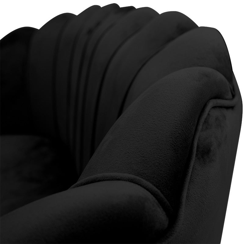 2-местен диван DAIMONvelvet black 134x70x77cm