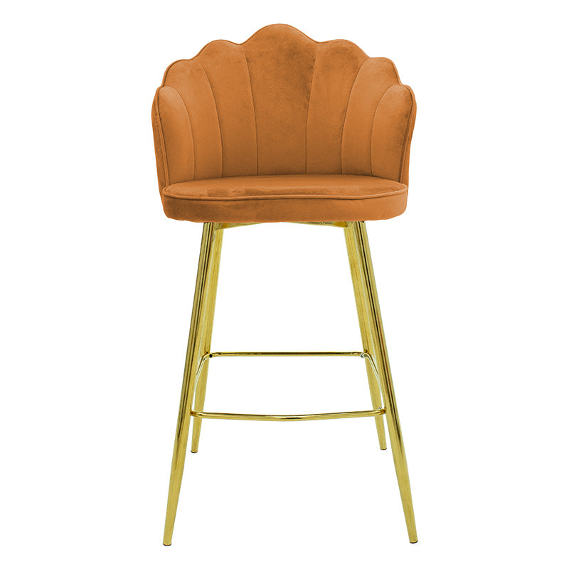 Бар стол Nataly кадифени плочки-метал златист