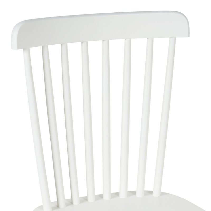 Стол от каучуково дърво Melia  в бял нюанс 45x51x87см