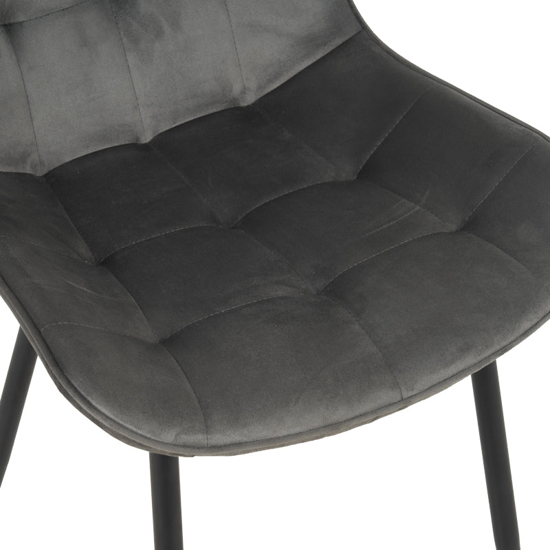Стол BERNE кадифе в антрацитен цвят 53x62x84см