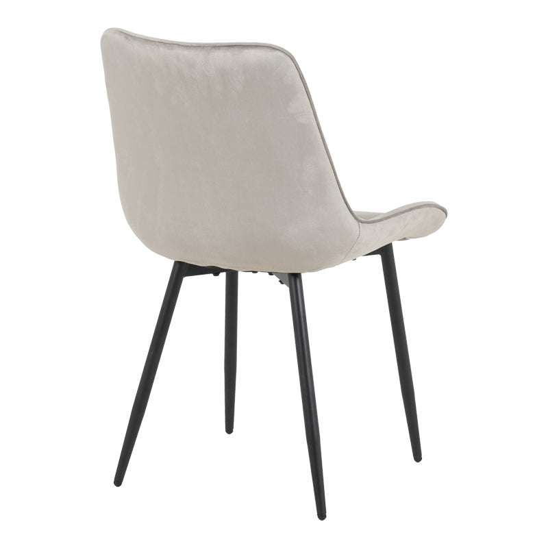 Стол  BERNE  кадифе в сив нюанс 53x62x84см