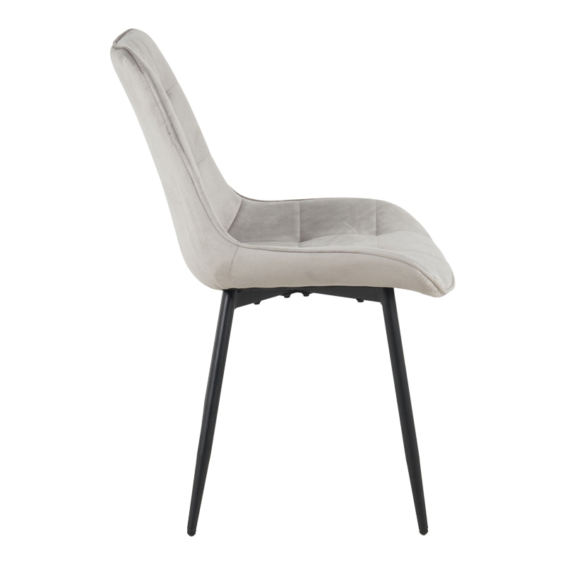 Стол  BERNE  кадифе в сив нюанс 53x62x84см