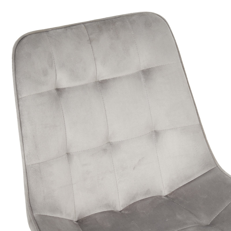 Стол  BERNE  кадифе в сив нюанс 53x62x84см