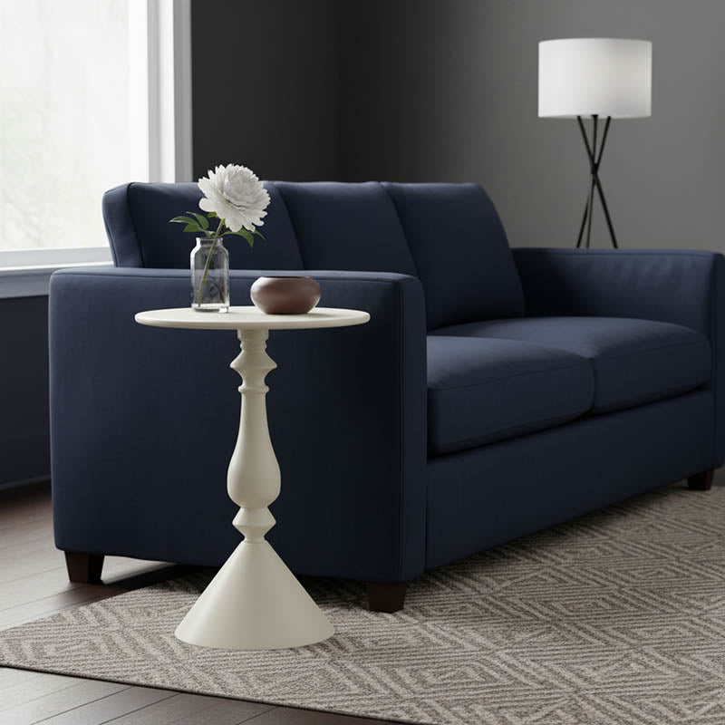 Метална странична маса lalou в кремав цвят d40x55см