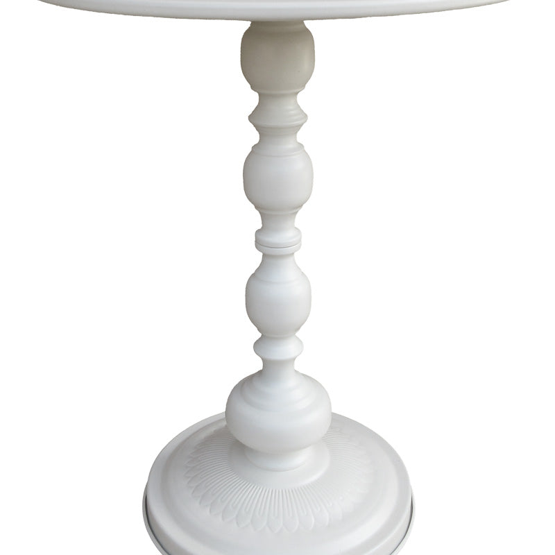 Метална странична маса anesor в кремав цвят d40x52 см