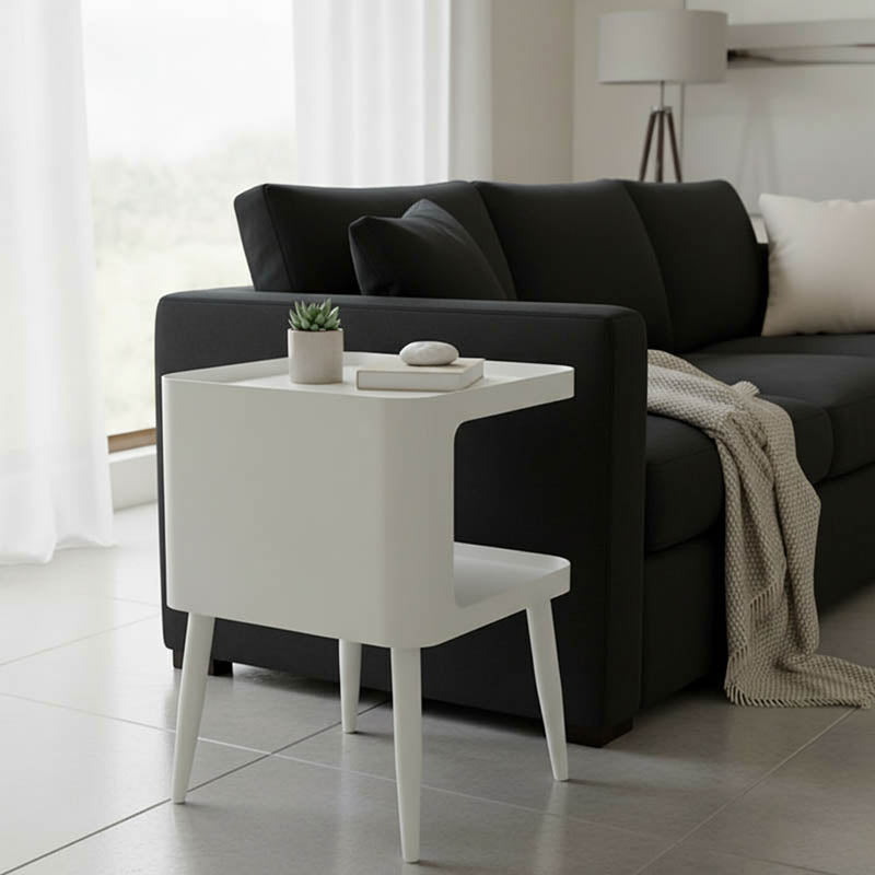 Метална странична маса cubino в кремав цвят 35x35x50см