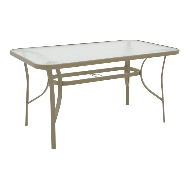 Маса Ensure метална шампанско със стъкло 140x80x70см