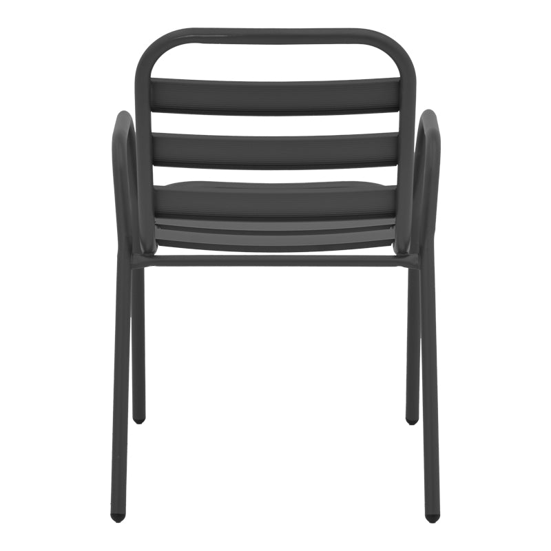 Фотьойл Sussie стек тъмносив метал с алуминиеви ламели 45x62x76см