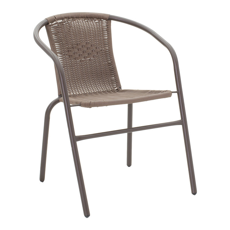 Градински комплект Vergo-Obbi кафяв метал с маса Φ60x70см