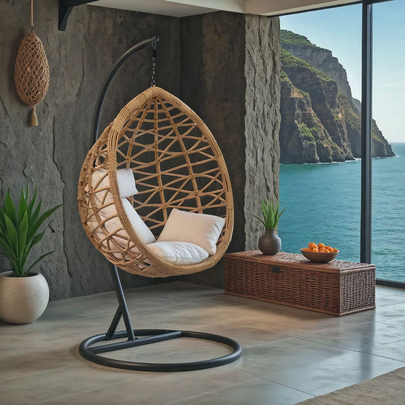 Градинска люлка Hudson бежов цвят  109x119x195cм