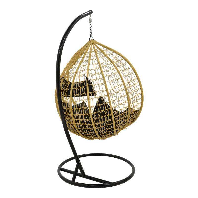 Градинска люлка Zafer  естествен-черен цвят 106x103x200cм