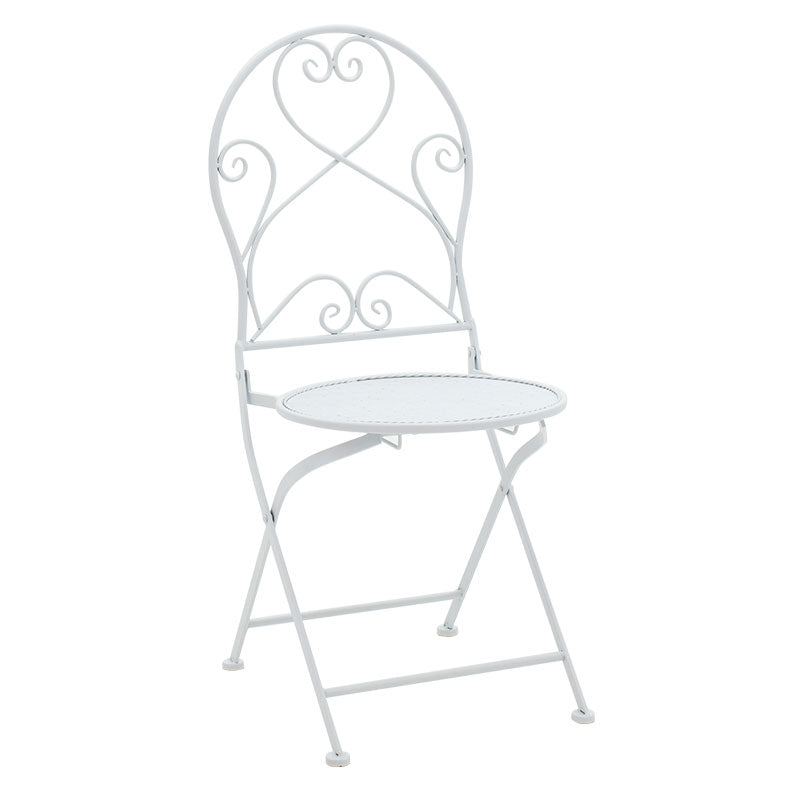 Трапезен комплект 3бр Walen бял метал с маса ф60см