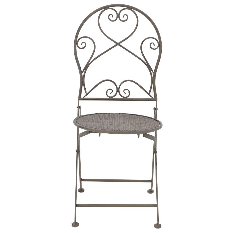 Комплект трапезна маса Walen от 3 бр. метални в бронзов нюанс с маса ф60